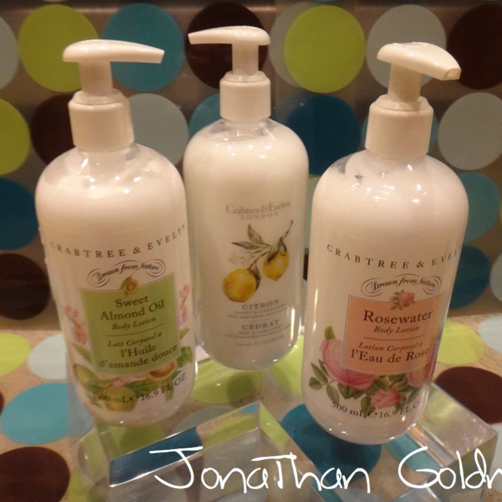 GROUP of Crabtree & Evelyn Rosewater, Sweet Almond Oil and Citron Body Lotion
